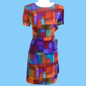 Vintage John Robert’s Multi Color Block Dress